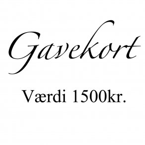 Gavekort 1500 kr.
