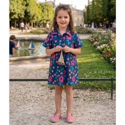 Light &Lush poplin - Pink blomst