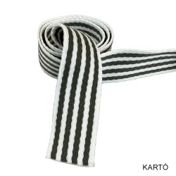 Gjordbnd - Stribet Khaki grn / Rhvid