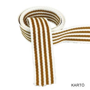 Gjordbnd - Stribet Okkergul / Rhvid