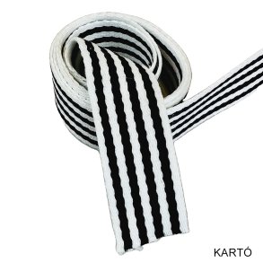 Gjordbnd - Stribet Sort / Rhvid