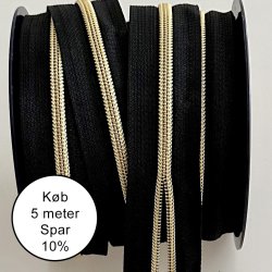 Guldfarvet lynls meterml - 5 meter