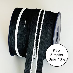 Slvfarvet lynls meterml - 5 meter