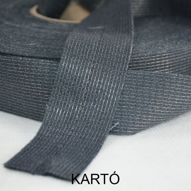 Vlieseline tape with reinforcement threads  Black