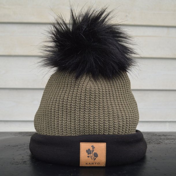 Kvast faux fur - Sort