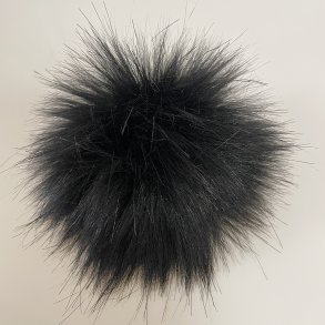 Kvast faux fur - Sort