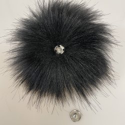 Kvast faux fur - Sort