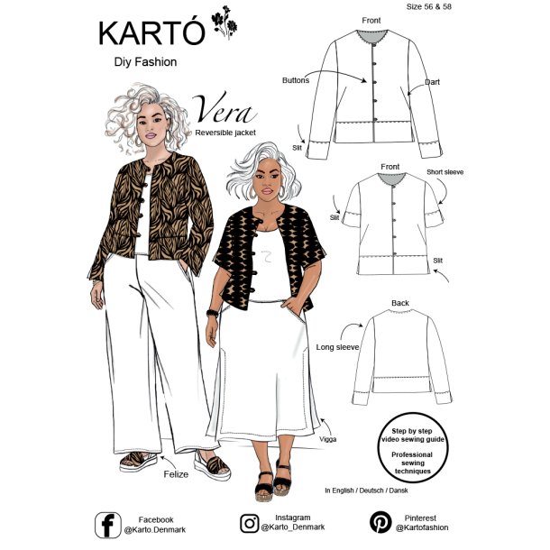 Vera Wendejacke  Schnittmuster