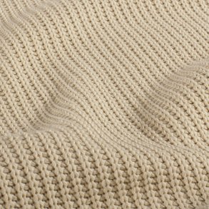 Grov bomulds strik - Beige