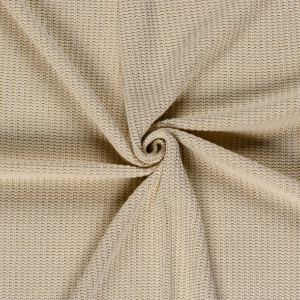 Grov bomulds strik - Beige