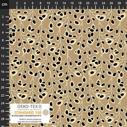 Light &amp; Lush Viscose - Sennepsfarvet med  sort gren mnster