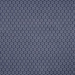 Smblomstret bomuld - Navy