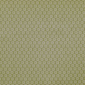 Smblomstret bomuld - Khakigrn