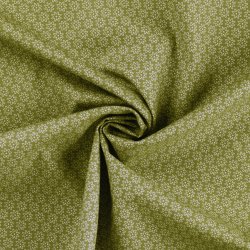 Smblomstret bomuld - Khakigrn