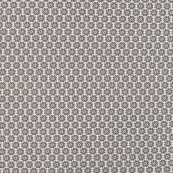 Smblomstret bomuld - Hvid/Sort