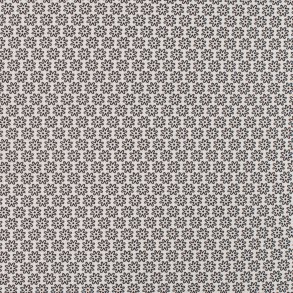 Smblomstret bomuld - Hvid/Sort