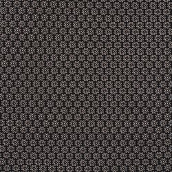 Smblomstret bomuld - Sort/Hvid