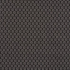 Smblomstret bomuld - Sort/Hvid