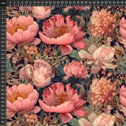 Viscose Jersey Avalana - store blomster i st�vede rosa nuancer