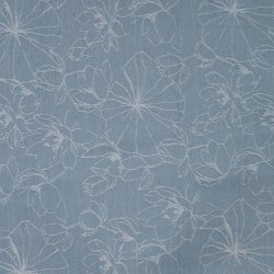 Denim med allover jacquard blomsterm�nster � lys bund