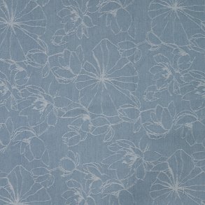 Denim med allover jacquard blomsterm�nster � lys bund
