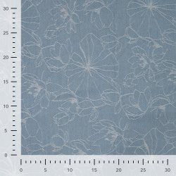 Denim med allover jacquard blomsterm�nster � lys bund