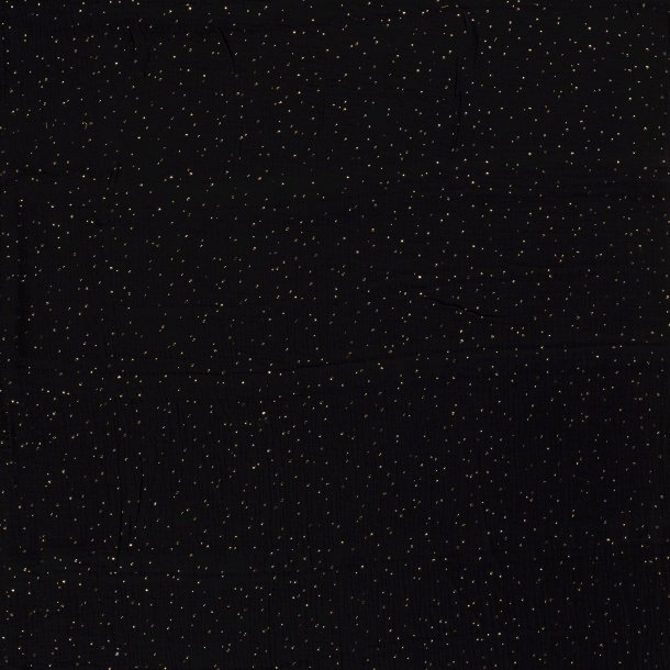 Muslin med guld - Sort