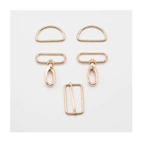 Hardware st til skulderstrop  guld