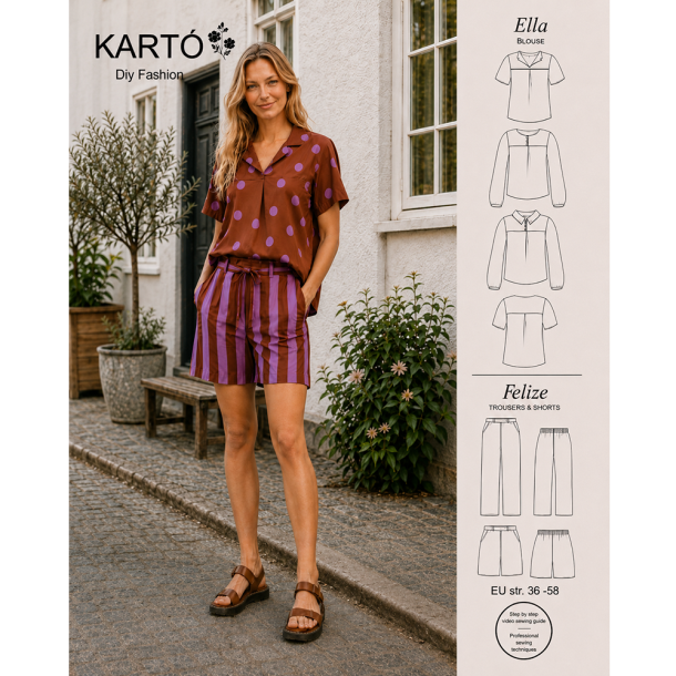 Ella Bluse � Papierschnittmuster