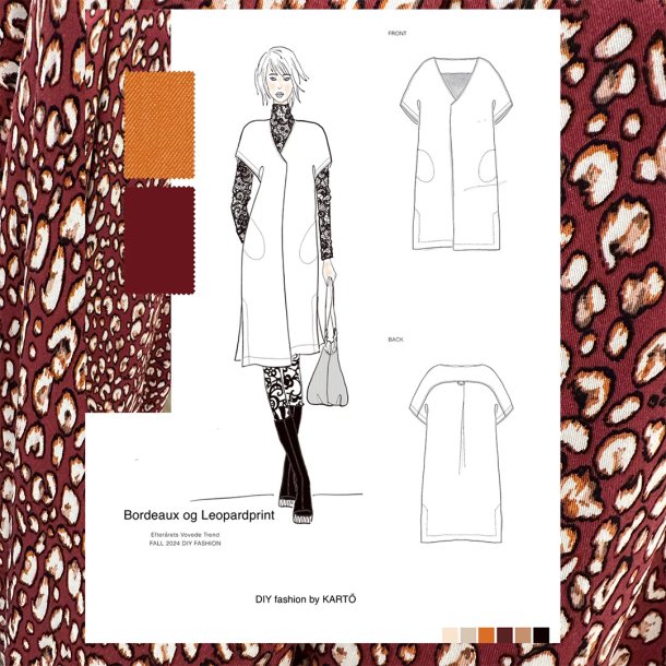 Fastv�vet viscose twill - Bordeaux leo