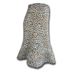 Bomuld med leopardprint- Hvid