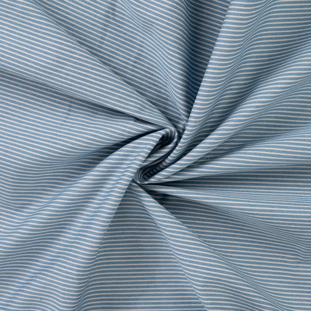 M�lkedrenge stribet denim - Lyse bl�