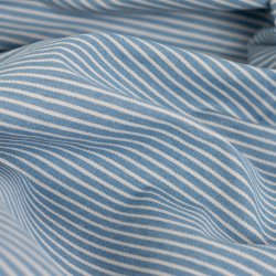 M�lkedrenge stribet denim - Lyse bl�