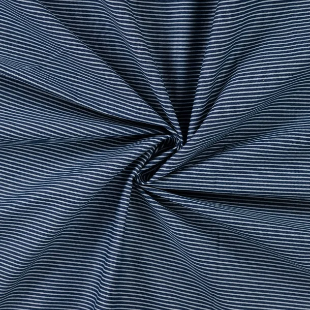 M�lkedrenge stribet denim - M�rkebl�