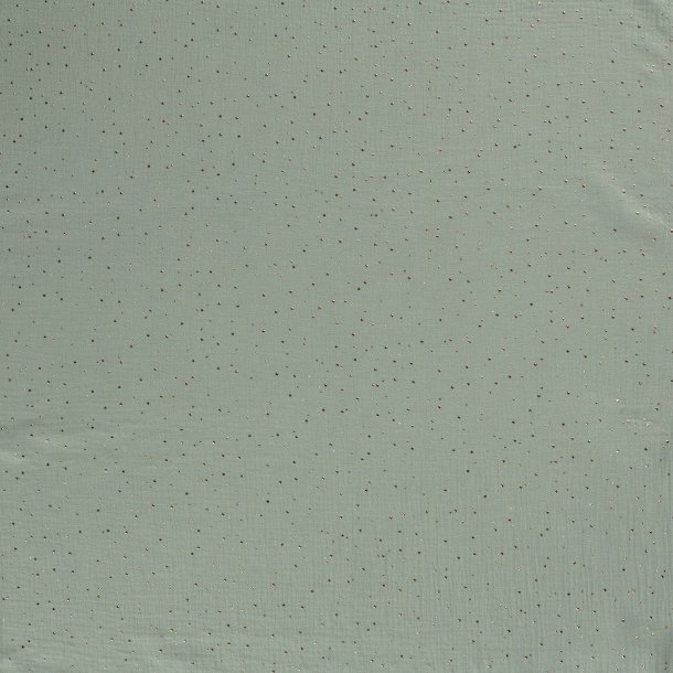 Muslin med guld - Dusty mint