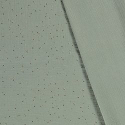 Muslin med guld - Dusty mint