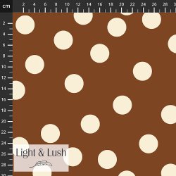 Bomuldspoplin med offwhite prikker fra Light &amp; Lush
