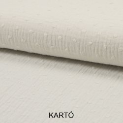 Bomuld med dupper  - Hvid