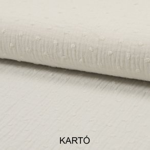 Bomuld med dupper  - Hvid