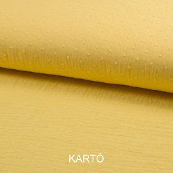 Bomuld med dupper  - Lys Gul