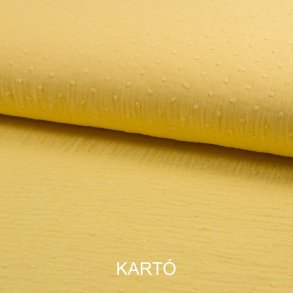 Bomuld med dupper  - Lys Gul