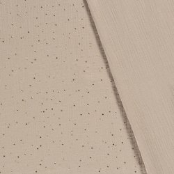 Muslin med guld - Beige