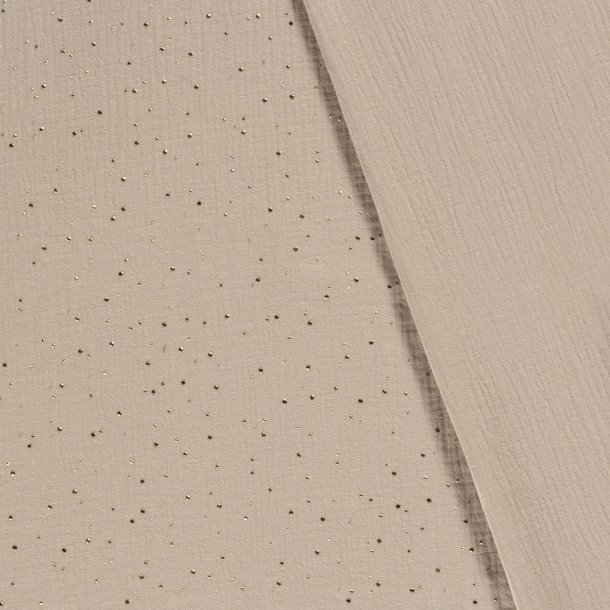 Muslin med guld - Beige