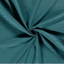 Muslin med guld - Petrol