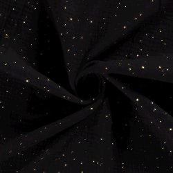 Coco crossbody taske DIY - Sort quilt med guld prikker