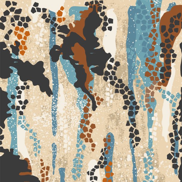  Light &Lush Viscose - Grafisk jordfarver 