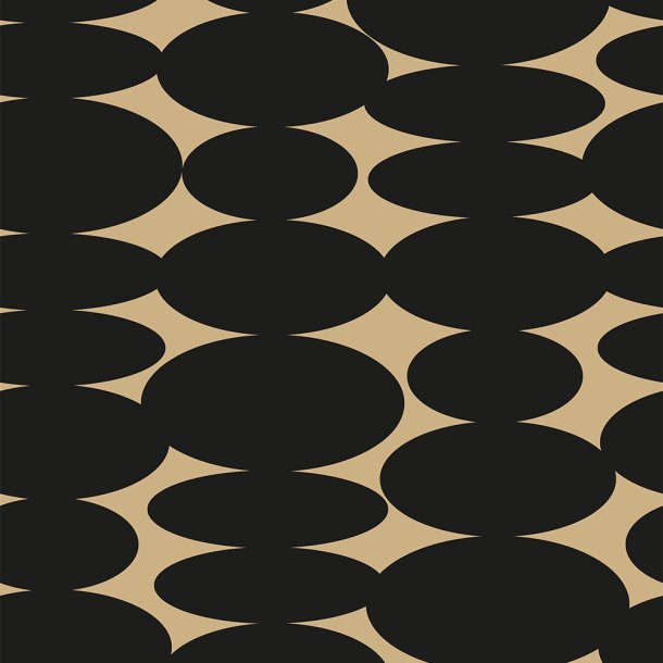 Light &amp; Lush - Viscose Fabric with Large Oval Graphic