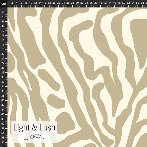 Viskose med grafisk zebraprint fra Light &amp; Lush