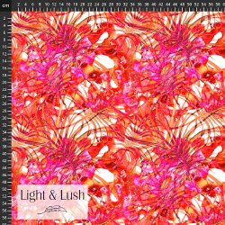 Light &Lush Viscose - Pink &amp; Orange Print
