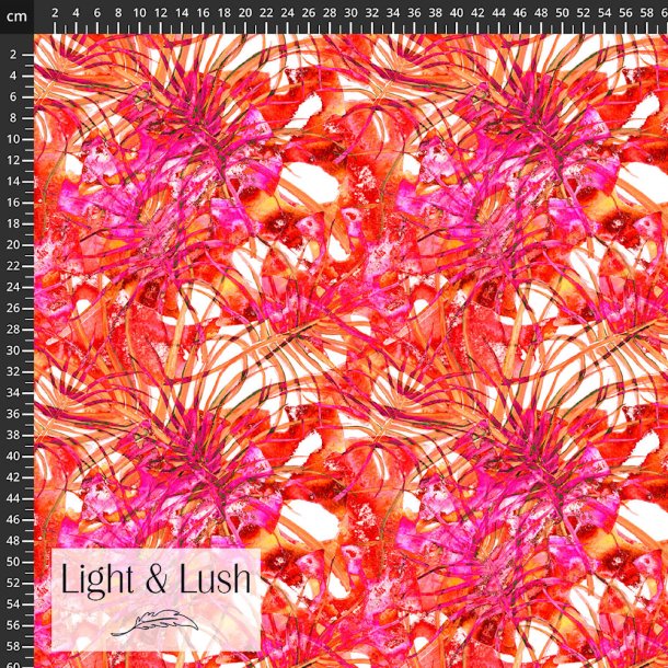 Light &Lush Viscose - Pink &amp; Orange Print